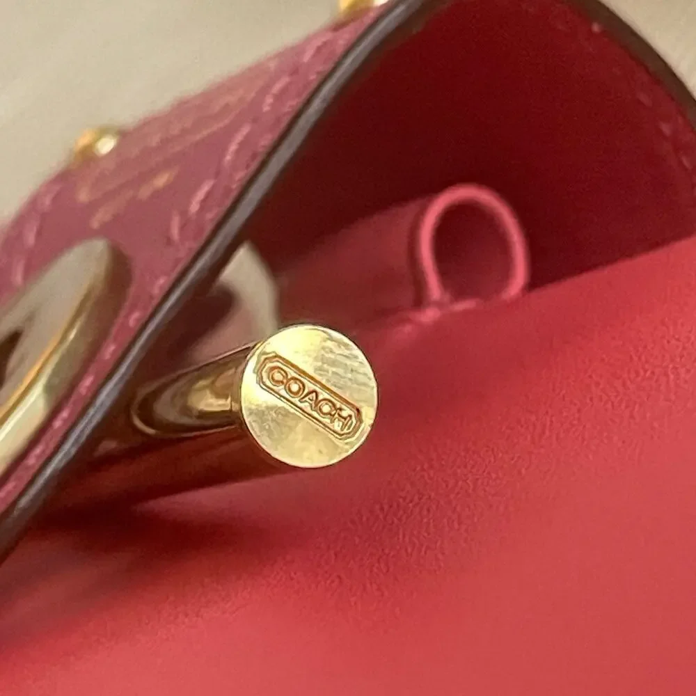 Coach Legacy Turnlock Planner Cover Pink Leather Agenda, Pen, Notebook Rare Y2K